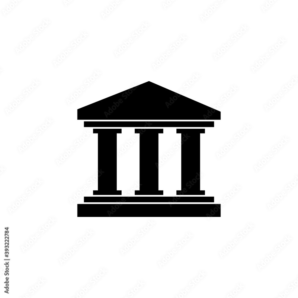 Bank icon vector. bank vector icon, museum, university