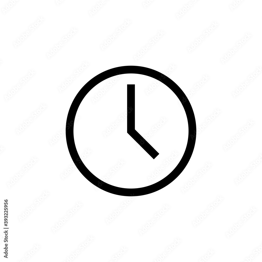 Clock icon vector. Time icon vector. time icon symbol