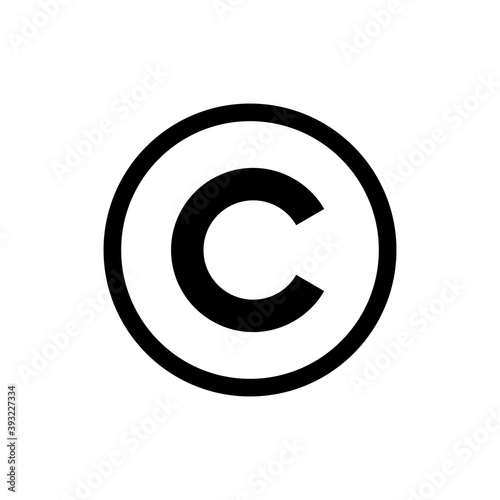 Copyright icon vector. copyright symbols