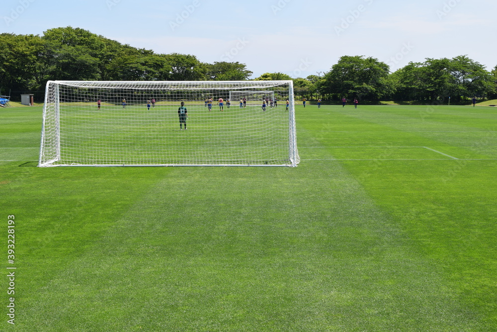 Fototapeta premium サッカー場 ゴールネット