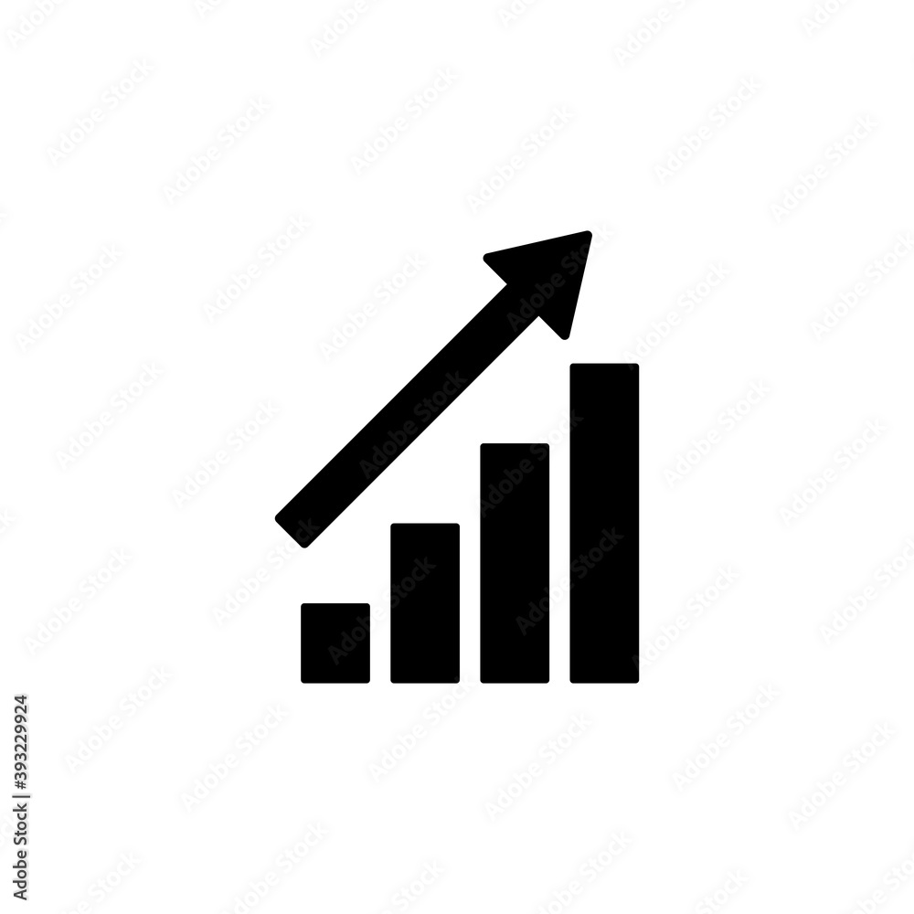 Growing graph Icon. Chart icon. diagram icon Growing graph Icon. Chart icon. diagram icon