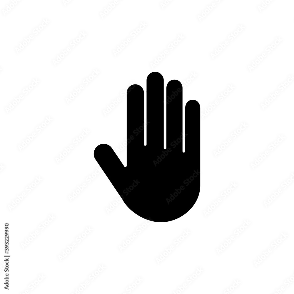 Hand icon vector. hand vector icon, palm
