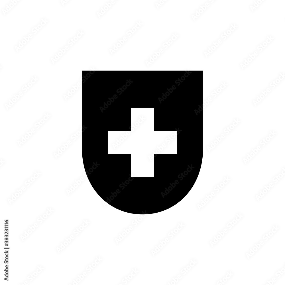 Health insurance icon vector. Insurance health document icon Health insurance icon vector. Insurance health document icon