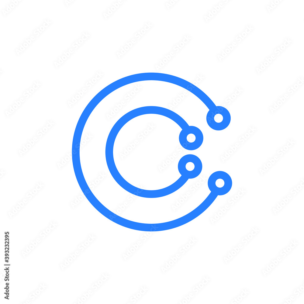 Abstract logo for technology companies. Vector connect tech icon. Stock illustration. Abstract logo for technology companies. Vector connect tech icon. Stock illustration.