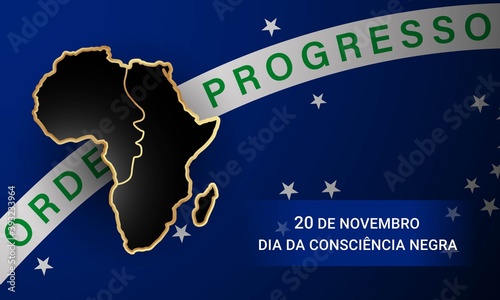 Brazil Black Awareness Day Background. Vector Illustration. photo