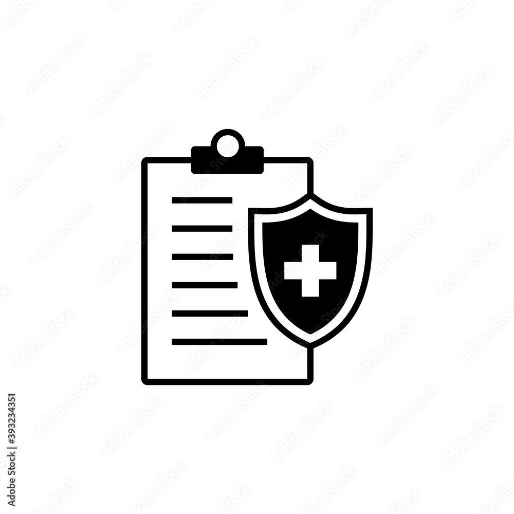 Medical insurance icon vector. health insurance icon Medical insurance icon vector. health insurance icon