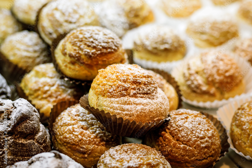 Close Up delicious Scones on paper Close Up delicious Scones on paper