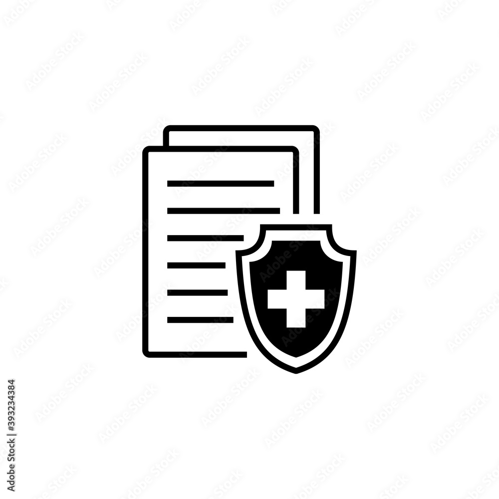 Medical insurance icon vector. health insurance icon Medical insurance icon vector. health insurance icon