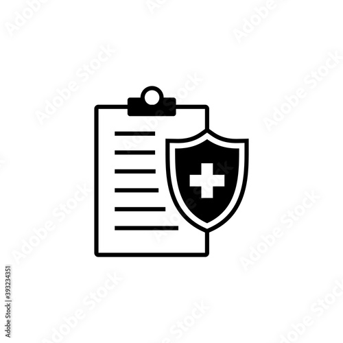 Medical insurance icon vector. health insurance icon