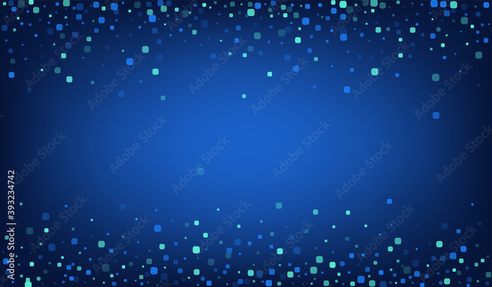 Blue Confetti Effect Blue Vector Background. 
