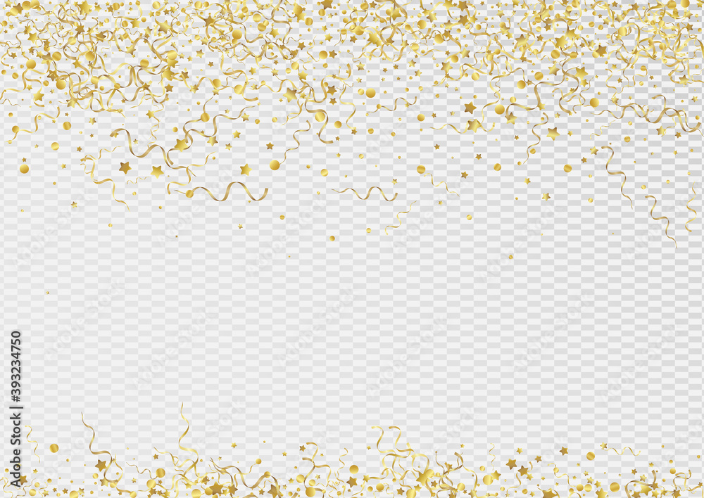 Gold Ribbon Happy Vector Transparent Background. Stock Vector | Adobe Stock