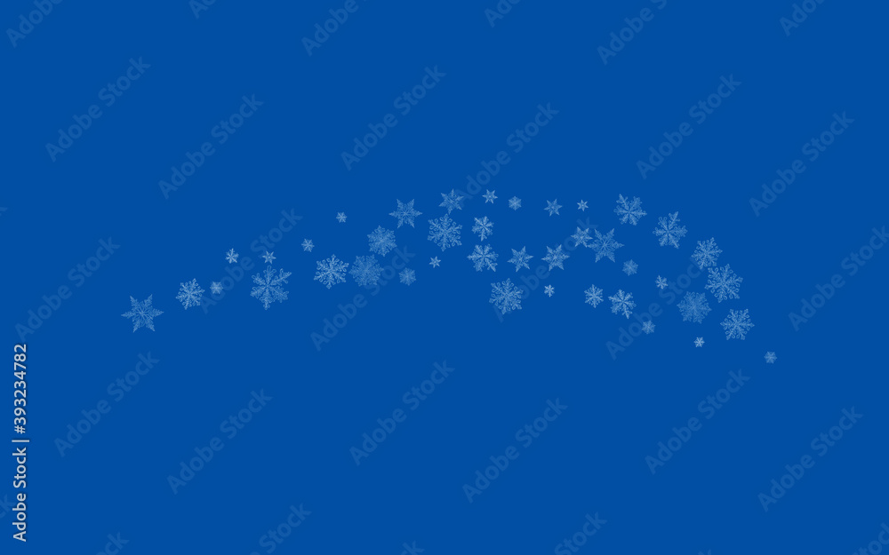 Silver Snowfall Vector Blue Background. Sky Snow Silver Snowfall Vector Blue Background. Sky Snow