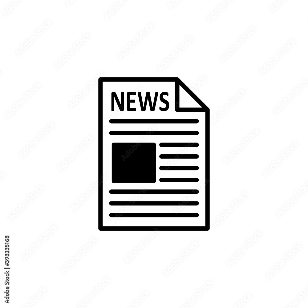 Newspaper icon vector. news paper vector sign Newspaper icon vector. news paper vector sign