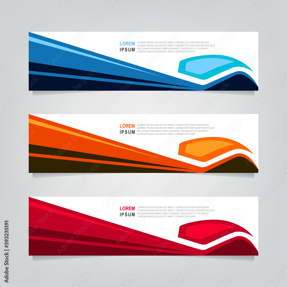 Fototapeta premium Vector abstract geometric banner design. Banner background. Modern web template