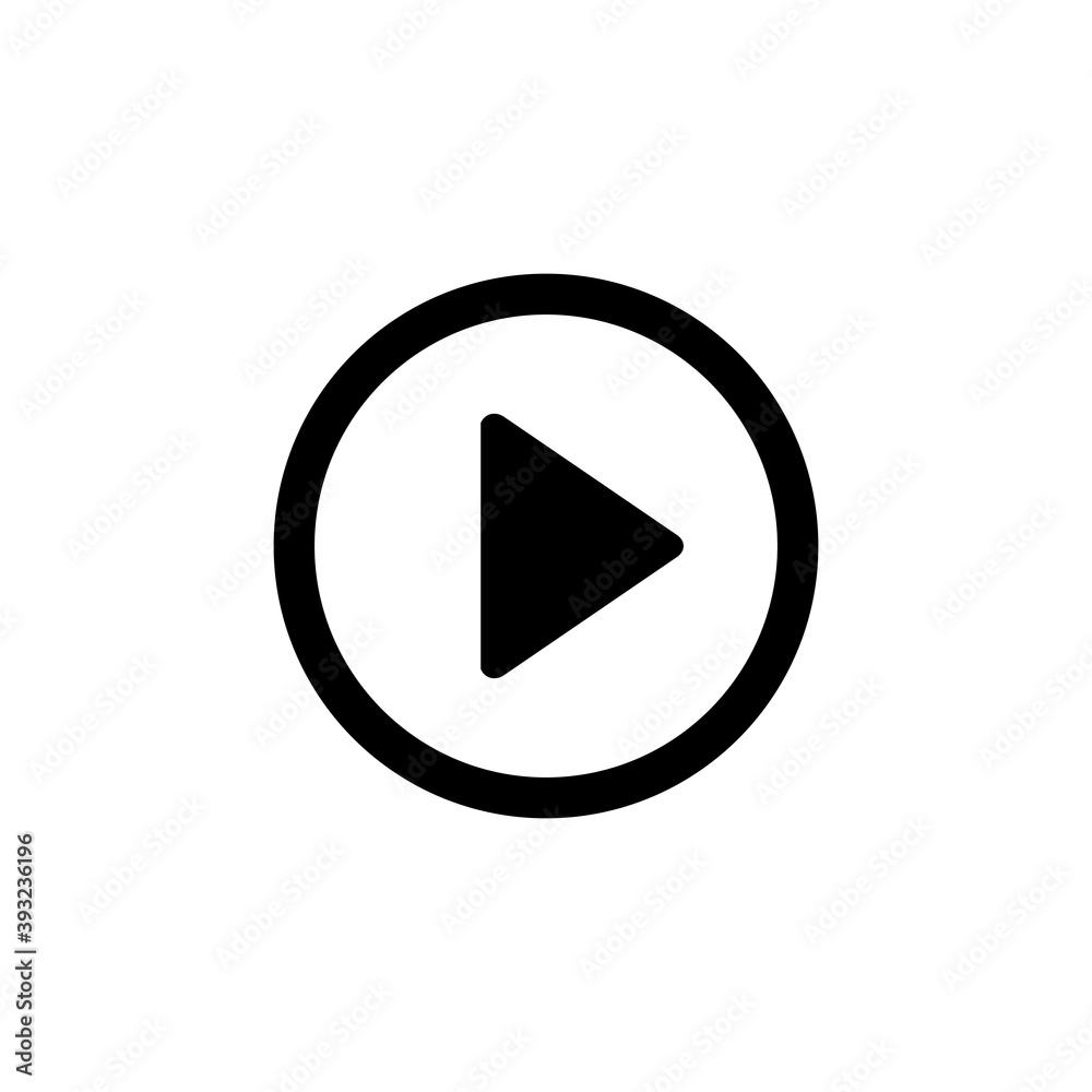 Play Icon vector. Play button vector icon Play Icon vector. Play button vector icon