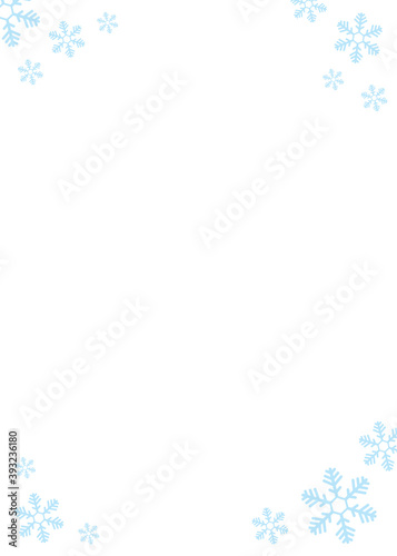 snowflake background in light blue and white