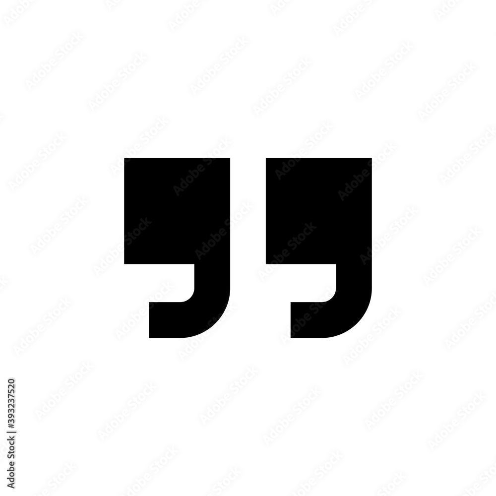 Quote icon vector. Quotation mark symbol Quote icon vector. Quotation mark symbol