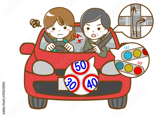 同乗した中年男性の指示がうるさくて運転しにくい女性