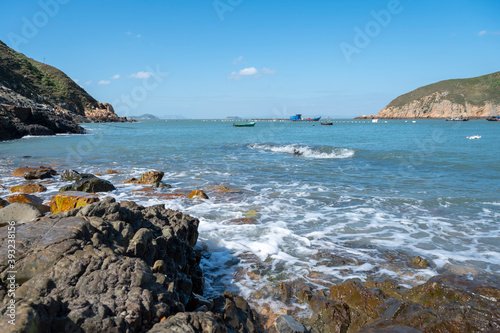 Beautiful scenery of the island beach