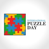 International Puzzle Day Vector Illustration. Suitable for greeting card poster and banner