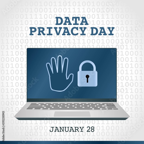 Data Privacy Day Vector Illustration. Suitable for greeting card poster and banner