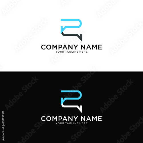 Letter P Chat Logo Template Vector Design