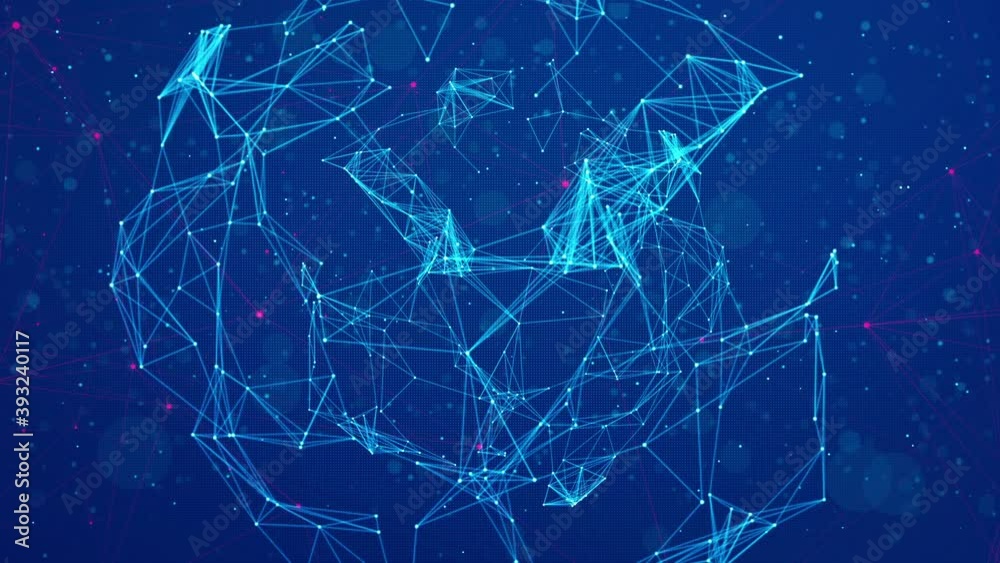 Spherical polygon network line background. Spherical polygon network line for business theme, abstract, digital or cyber technology.