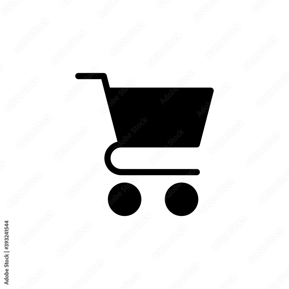 Shopping icon vector. Shopping cart icon. Trolley icon vector Shopping icon vector. Shopping cart icon. Trolley icon vector