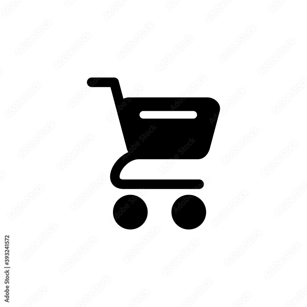 Shopping icon vector. Shopping cart icon. Trolley icon vector Shopping icon vector. Shopping cart icon. Trolley icon vector