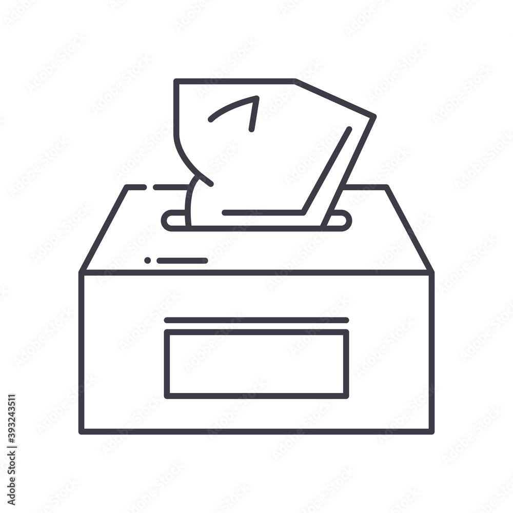 Tissue paper concept icon, linear isolated illustration, thin line vector, web design sign, outline concept symbol with editable stroke on white background. Tissue paper concept icon, linear isolated illustration, thin line vector, web design sign, outline concept symbol with editable stroke on white background.