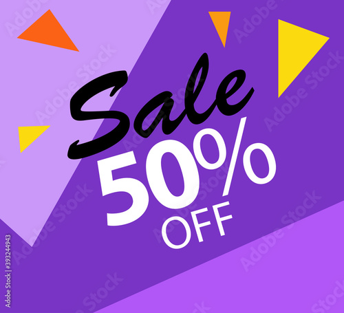 Sale up to 50% off Shop Now Label Tag Vector Template Design Illustration