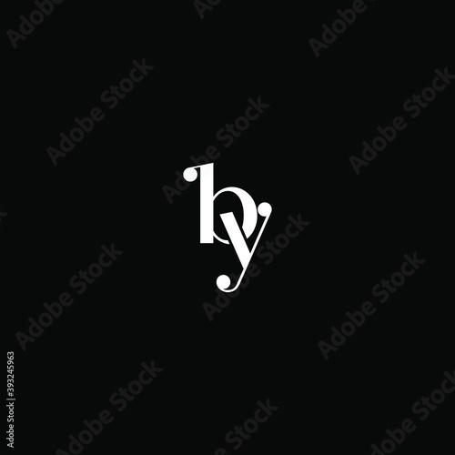 B Y letter logo creative design on black color background, by monogram