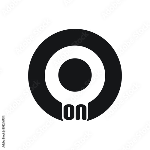 Icon vector graphic of power button on off, good for template