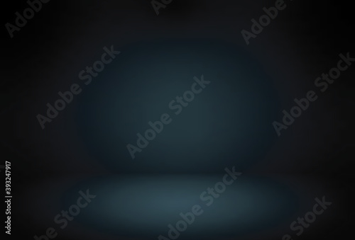 Black empty room studio gradient used for background and display your products- Vector	