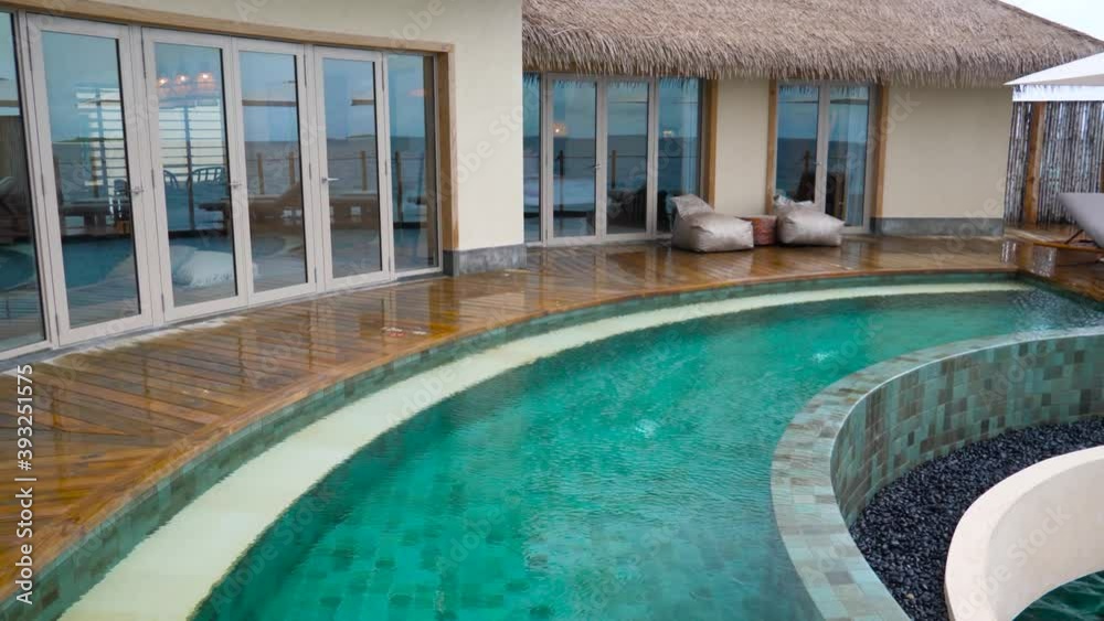 Large private pool outside of luxury five star villa in The Maldives Large private pool outside of luxury five star villa in The Maldives