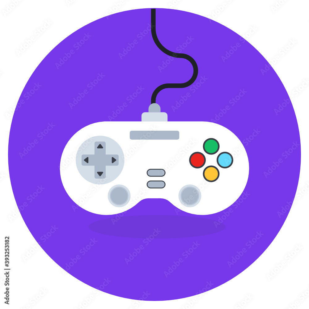 Gamepad icon in modern flat rounded style
Gamepad icon in modern flat rounded style