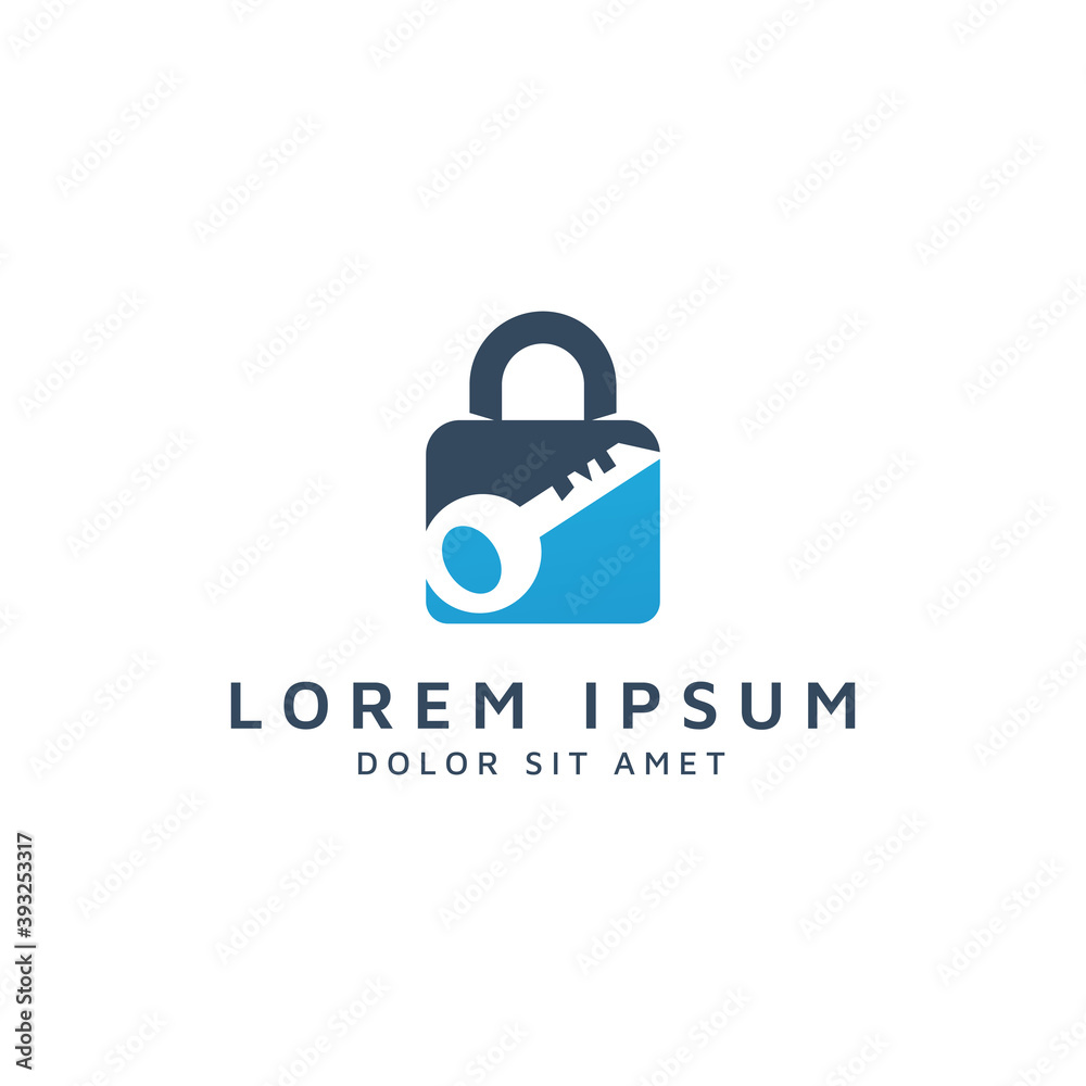 lock and key negative space logo design lock and key negative space logo design