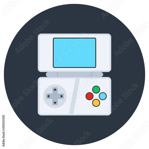  Video game vector style, handheld game 