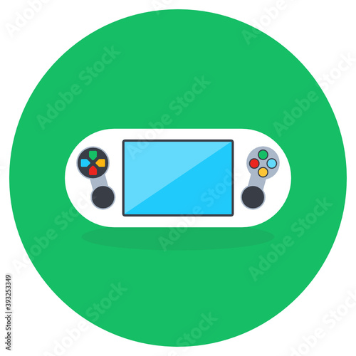 
Video game vector style, handheld game 
