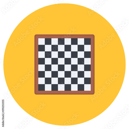 
Chess game vector, flat rounded icon 
