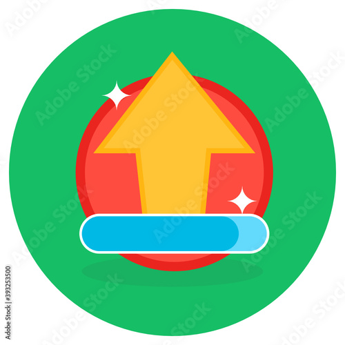 
Game level up icon in editable style 
