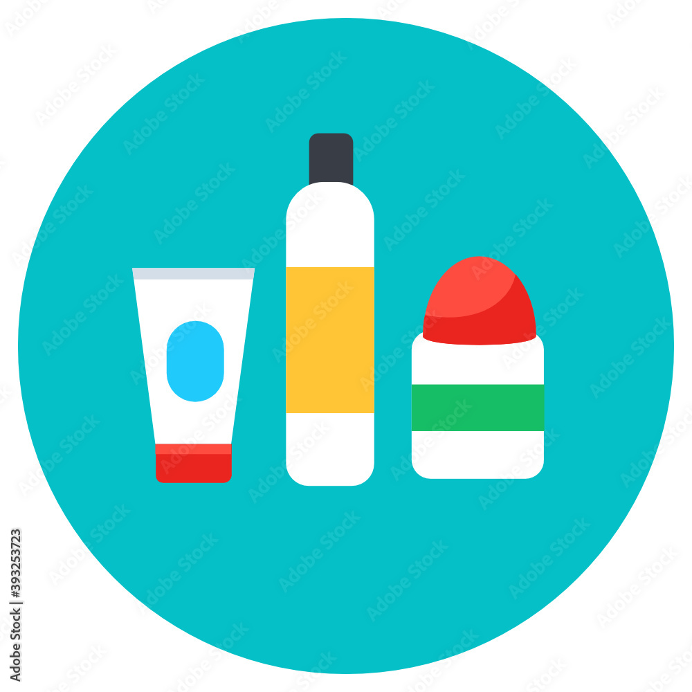 An icon design of cosmetic products in flat stye
An icon design of cosmetic products in flat stye