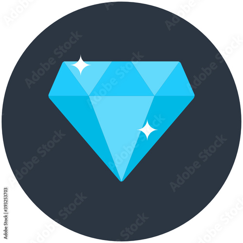  Trendy flat vector of diamond in editable style 
