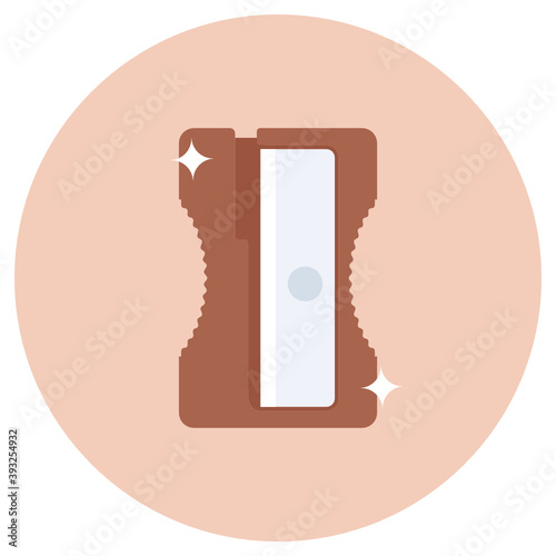 
Pencil sharpener icon design, vector design of pencil grinder
