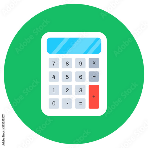 
Digital calculator icon in editable flat design 
