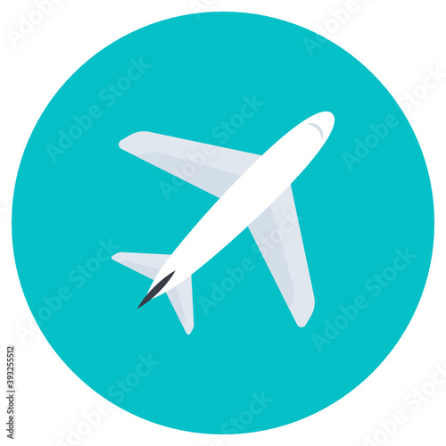 Airplane in flat con depicting aeroplane mode of an app