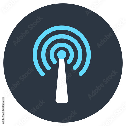 Icon of hotspot in flat editable style