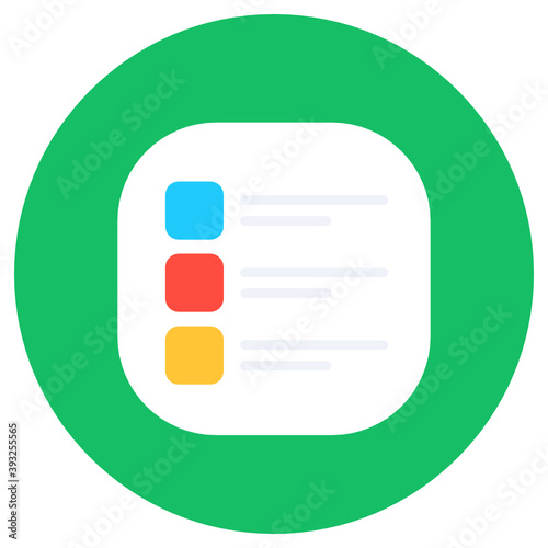 
Ui concept, todo list flat icon
