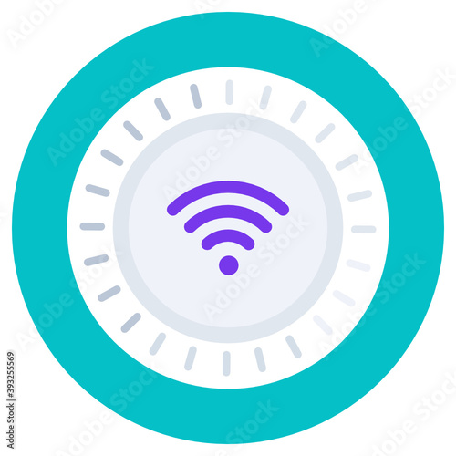 
Wireless connection, wifi icon in flat design
