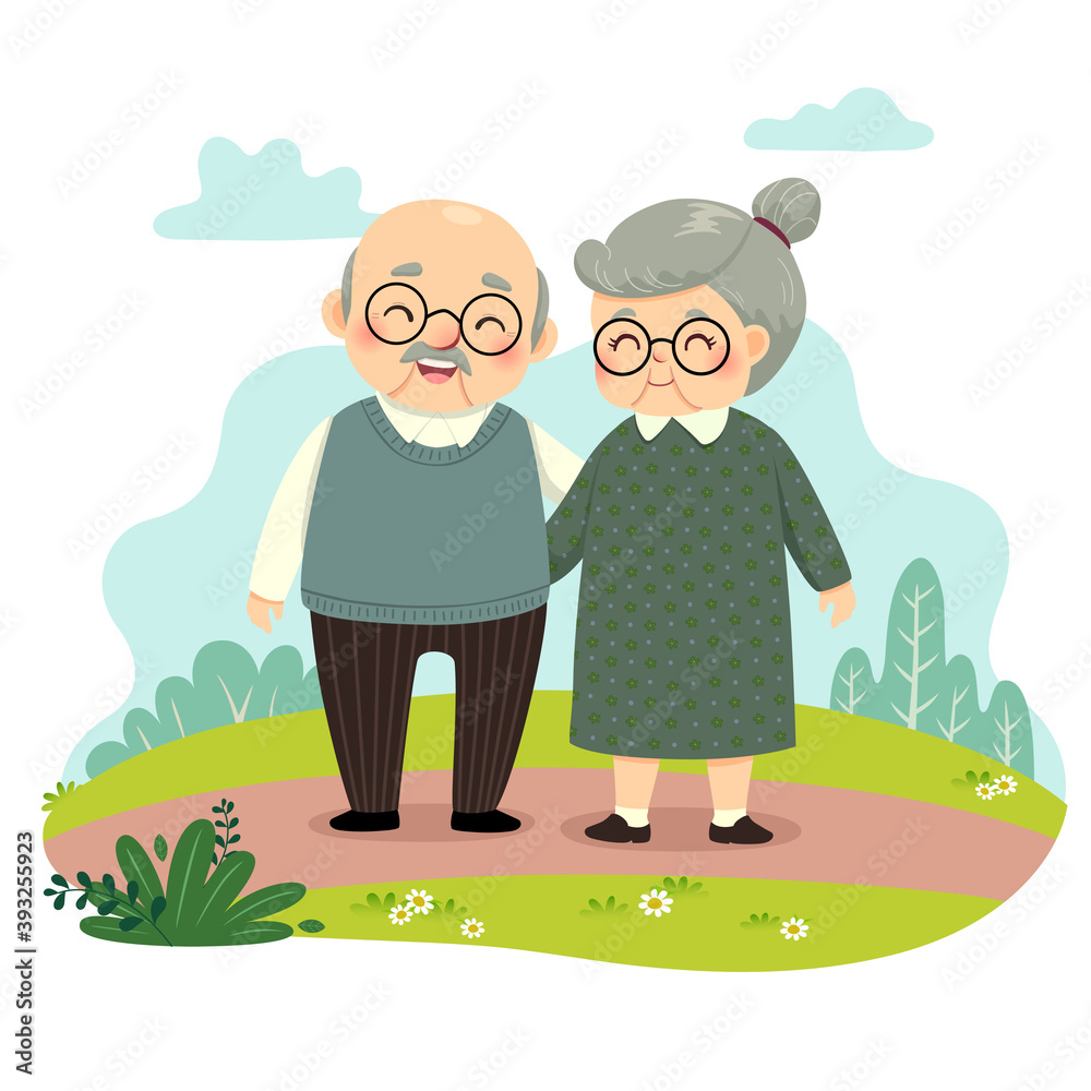 Elderly cartoon deals